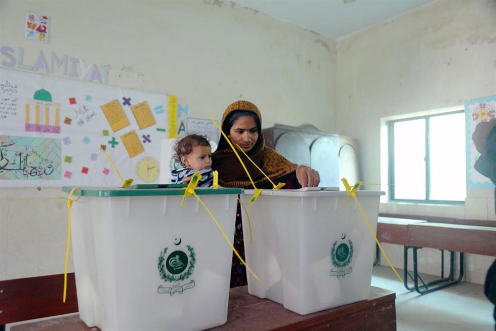 Imagen de archivo de las elecciones en Pakistán.