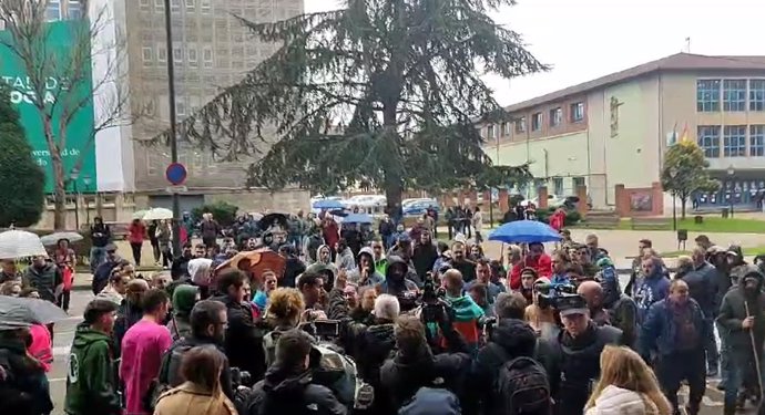Protesta ganadera en Oviedo