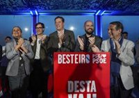 Illa proclama que el "cambio es imparable en Galicia" con Besteiro, que promete lograr la competencia del litoral