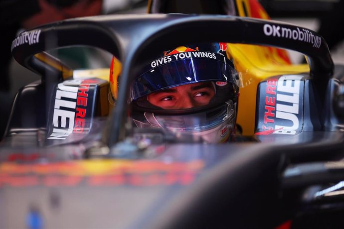 Josep Maria Marti of Spain and Campos Racing prepares to drive in the garage during the Formula 2 Shakedown at Circuit de Barcelona-Catalunya on January 24, 2024 in Barcelona, Spain.