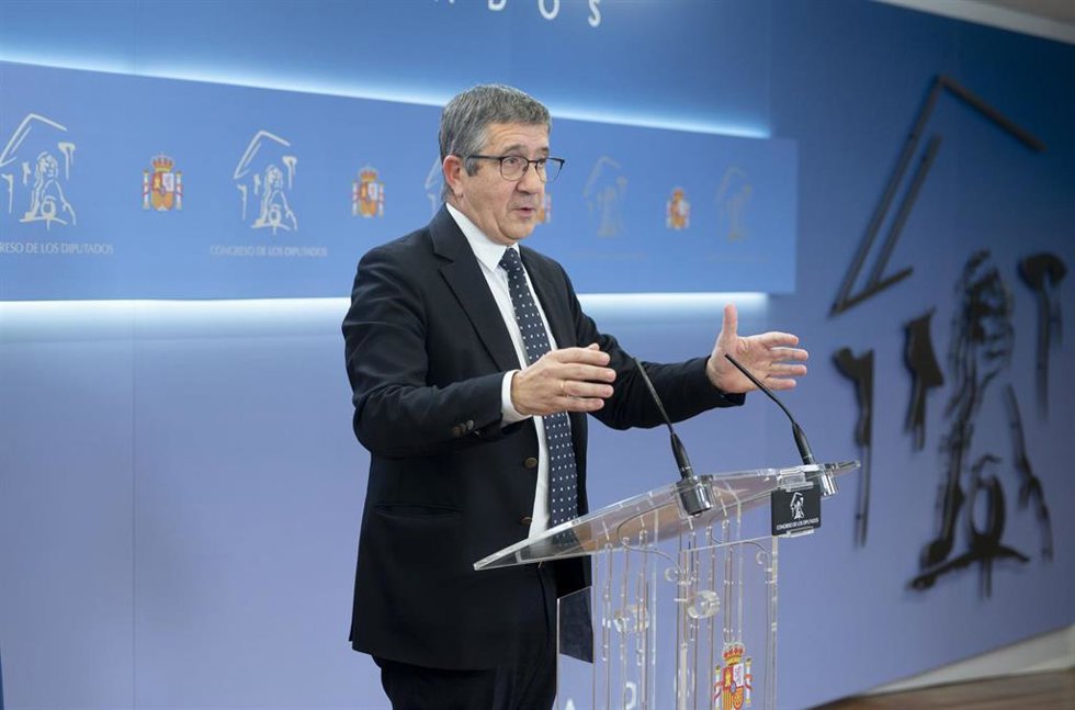 El portavoz del PSOE en el Congreso, Patxi López
