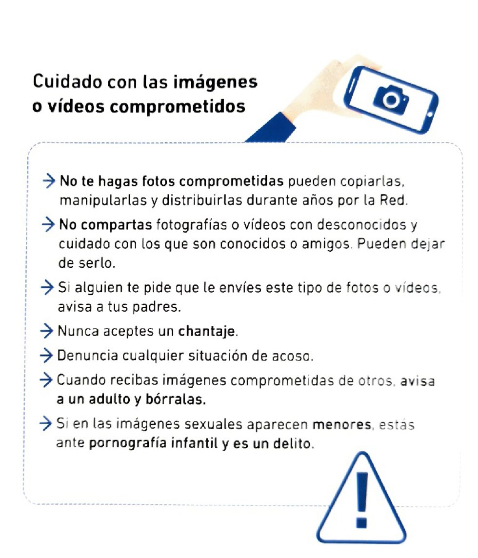 Consejos de la Policía Nacional sobre las redes sociales.