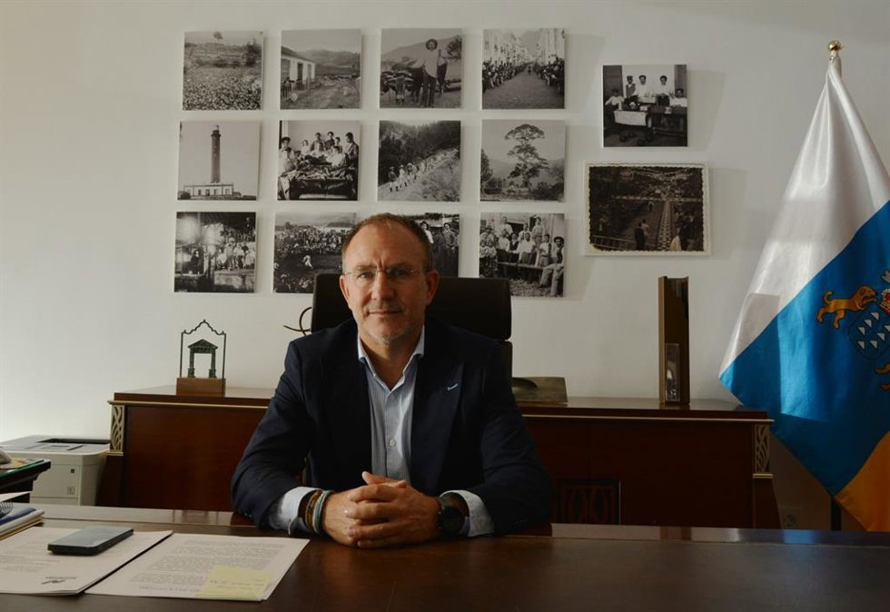 El presidente del Cabildo de La Palma, Sergio Rodríguez