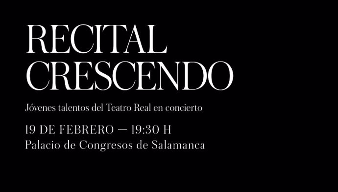 Cartel del recital musical 'Crescendo', que inaugurará el próximo 19 de febrero el Tour del Talento de Salamanca