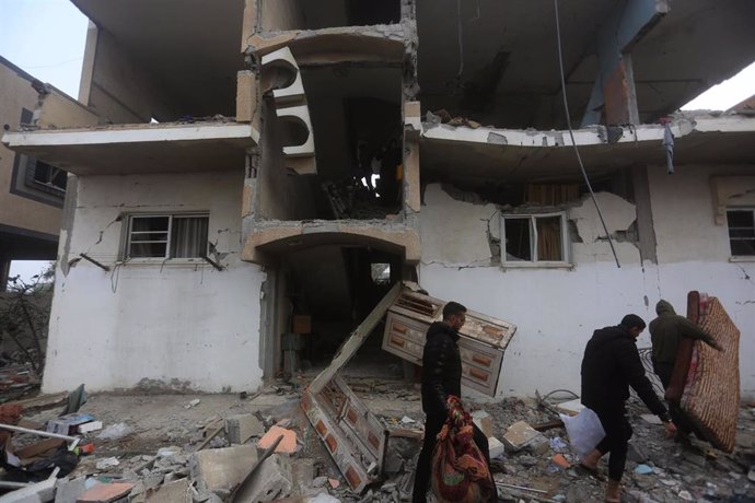 Imagen de bombardeos israelíes en Rafá 