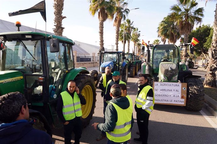Imagen de archivo de una de las anteriores protestas de agricultores en la provincia de Málaga