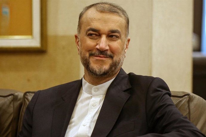 El ministro de Exteriores de Irán, Hosein Amirabdolahian, durante una visita oficial a Beirut, Líbano