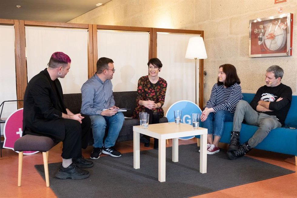 La candidata del BNG a la Presidencia de la Xunta, Ana Pontón, en un encuentro cultural