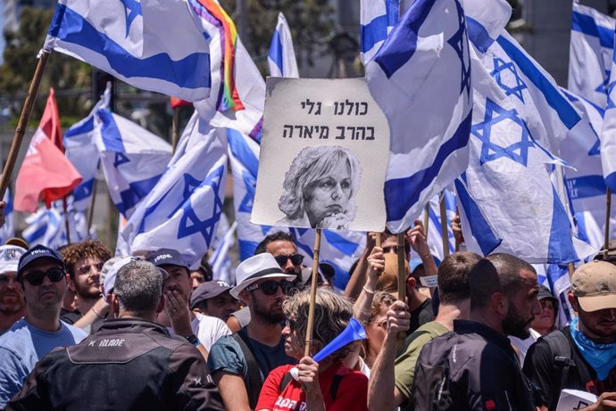 Archivo - Protestas a favor de la Fiscalía General en Israel 