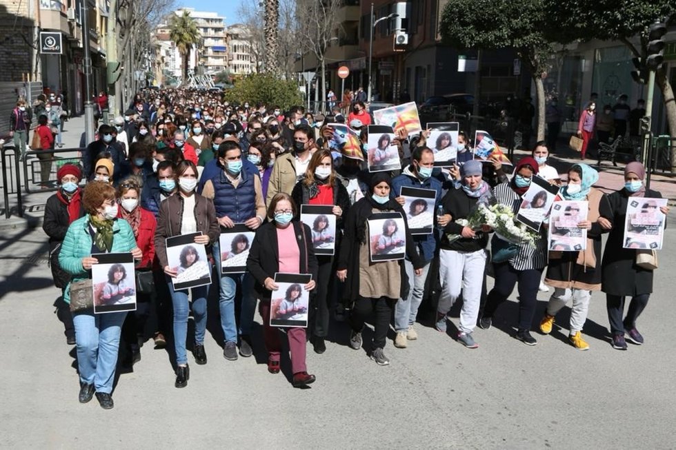 Archivo - Manifestación en repulsa por el asesinato de la menor/Archivo