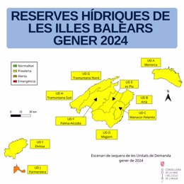 Situación de las reservas hídricas en Baleares en enero de 2024