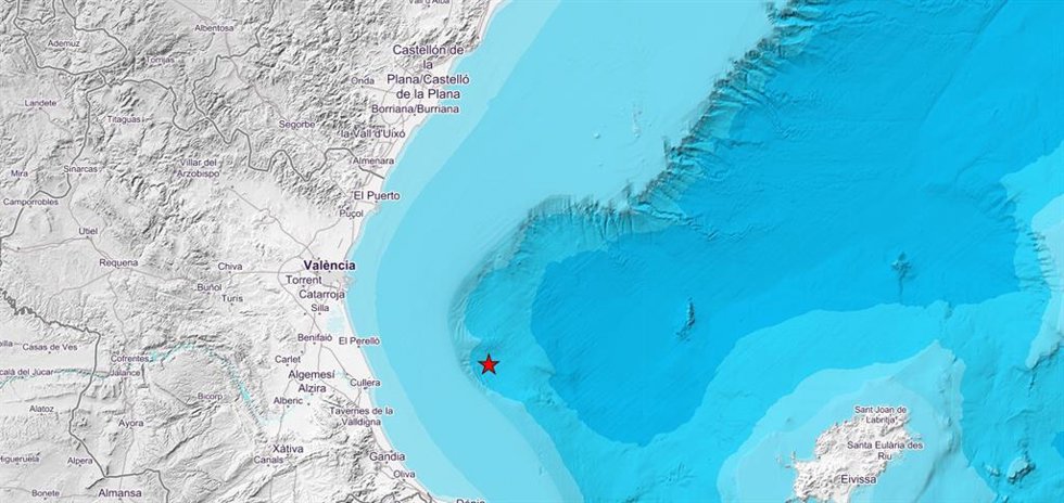 Registrado un seísmo de 3,3 grados en el Golfo de Valncia