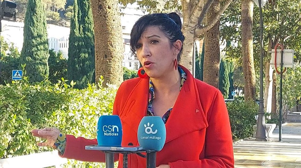 La portavoz del grupo municipal Con Málaga, la confluencia de IU, Podemos, Verdes Equo, Más País, Alianza Verde e Iniciativa del Pueblo Andaluz, Toni Morillas.