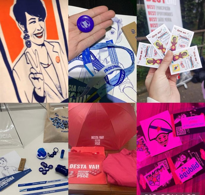Mercadotecnica dos partidos políticos na campaña do 18 de febreiro, eleccións galegas.