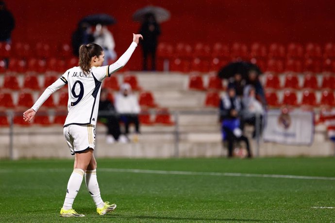 La delantera danesa Signe Bruun durante un partido con el Real Madrid