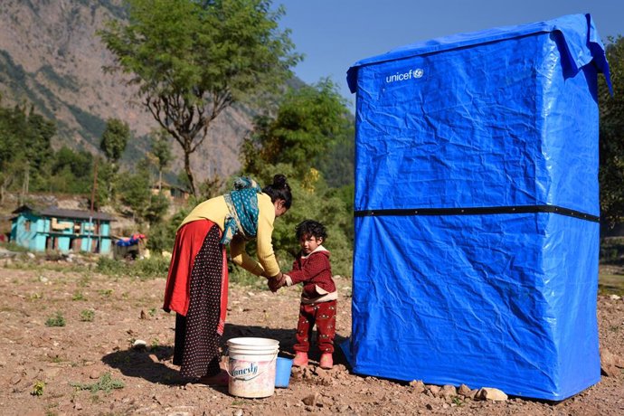Desplazados por el terremoto en Nepal