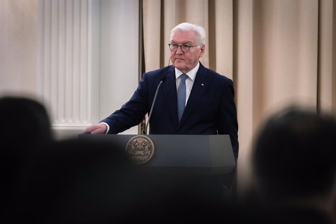 January 25, 2024, Bangkok, Bangkok, Thailand: January 25,2024,Bangkok,Thailand,German President Frank-Walter Steinmeier speaks during a press conference at the Government House in Bangkok. Steinmeier is on a two-day official visit to Thailand aimed at tig