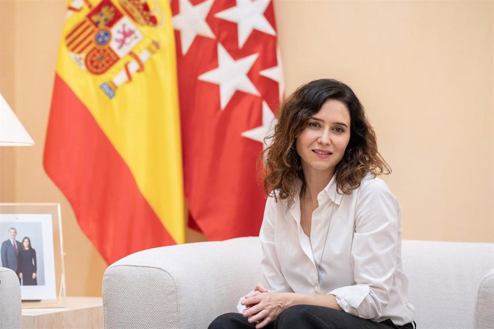 La presidenta de la Comunidad de Madrid, Isabel Díaz Ayuso, 