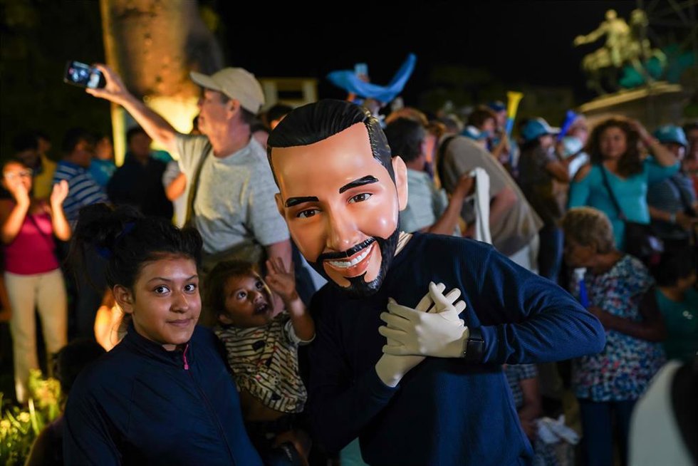 Celebraciones por la victoria de Nayib Bukele en El Salvador