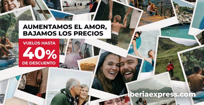 Iberia Express lanza descuentos del 40% en todos sus vuelos por San Valentín