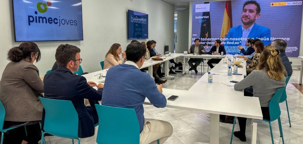 Reunión de Pimec Joves Madrid con el director general de Red.Es, Jesús Herrero.