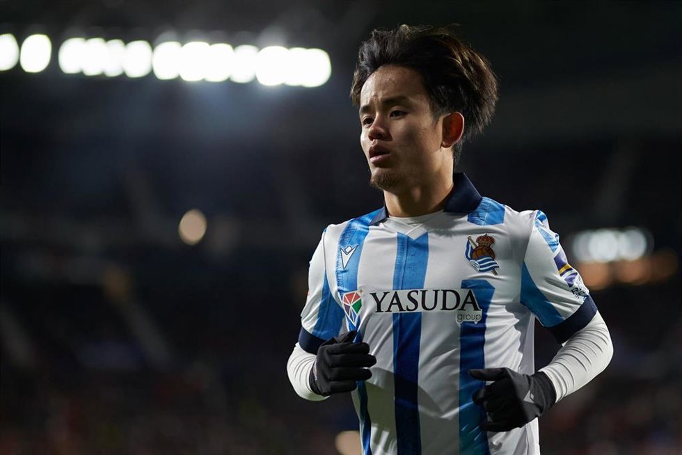Archivo - El jugador japonés de la Real Sociedad, Takefusa Kubo, en el encuentro de LaLiga EA Sports 2023-2024 ante el CA Osasuna disputado en El Sadar.