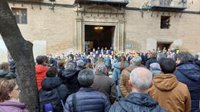 Huesca muestra su solidaridad a los Cuerpos y Fuerzas de Seguridad tras la muerte de dos agentes en Barbate (Cádiz)