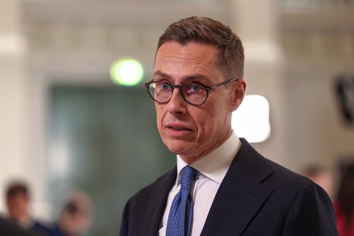 February 11, 2024, Helsinki, Uusimaa, Finland: On February 11, 2024, thee second round of presidential elections took place in Finland, as a result o whih Alexander Stubb became president of Finland..New president of Finland Alexander Stubb answers jour