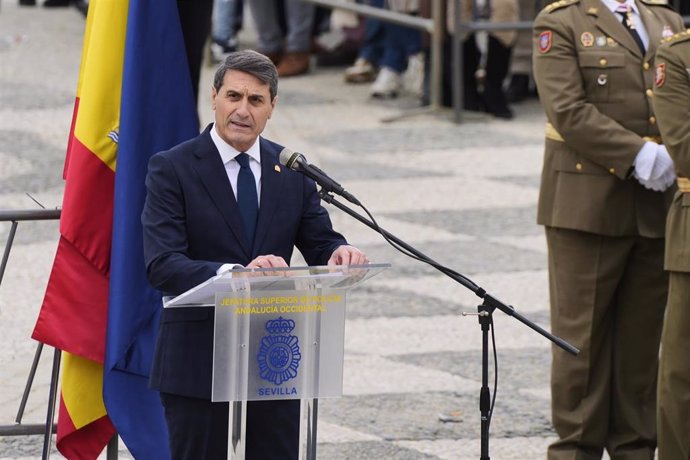 El delegado del Gobierno en Andalucía, Pedro Fernandez, interviene en un acto, en una imagen de archivo.