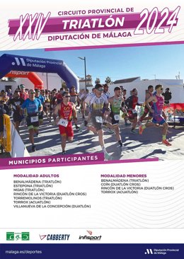Más de 2.000 deportistas han participado en el Circuito Provincial de Triatlón de la Diputación 2023, que celebra hoy su gala de clausura antes de iniciar una nueva temporada