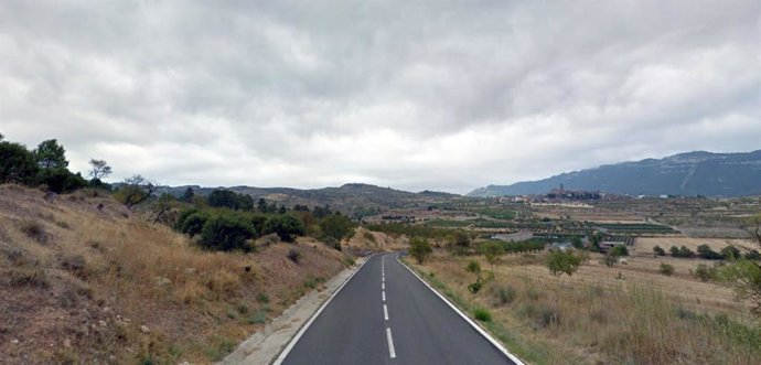 La C-242 a Ulldemolins (Tarragona)