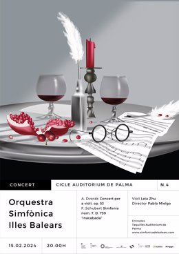 Cartel del cuarto concierto del ciclo Auditorium de la Orquesta Sinfónica.