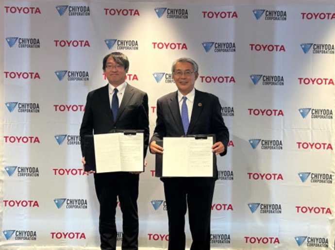 Toyota y Chiyoda Corporation colaboran en el desarrollo a gran escala del uso de hidrógeno verde.