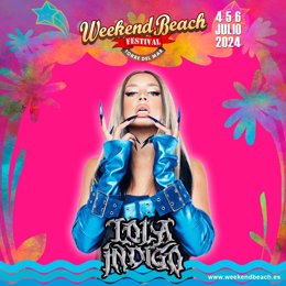 Cartel de Lola Índigo en Weekend Beach Festival