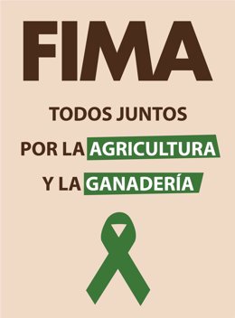 Cartel con el lema 'Todos junta por la agricultura y la ganadería'