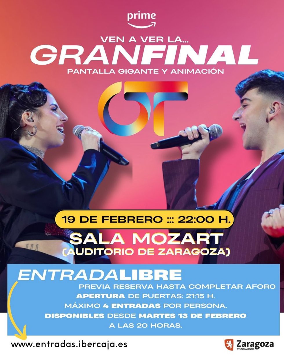 Cartel de la final de Operación Triunfo en la Sala Mozart