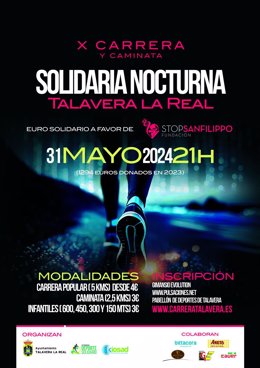 Cartel de la Carrera Solidaria Nocturna de Talavera la Real