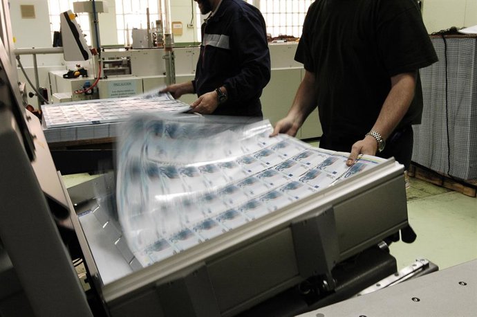 Archivo - Fabricación De Billetes De Euros En La Fábrica Nacional De Moneda Y Timbre