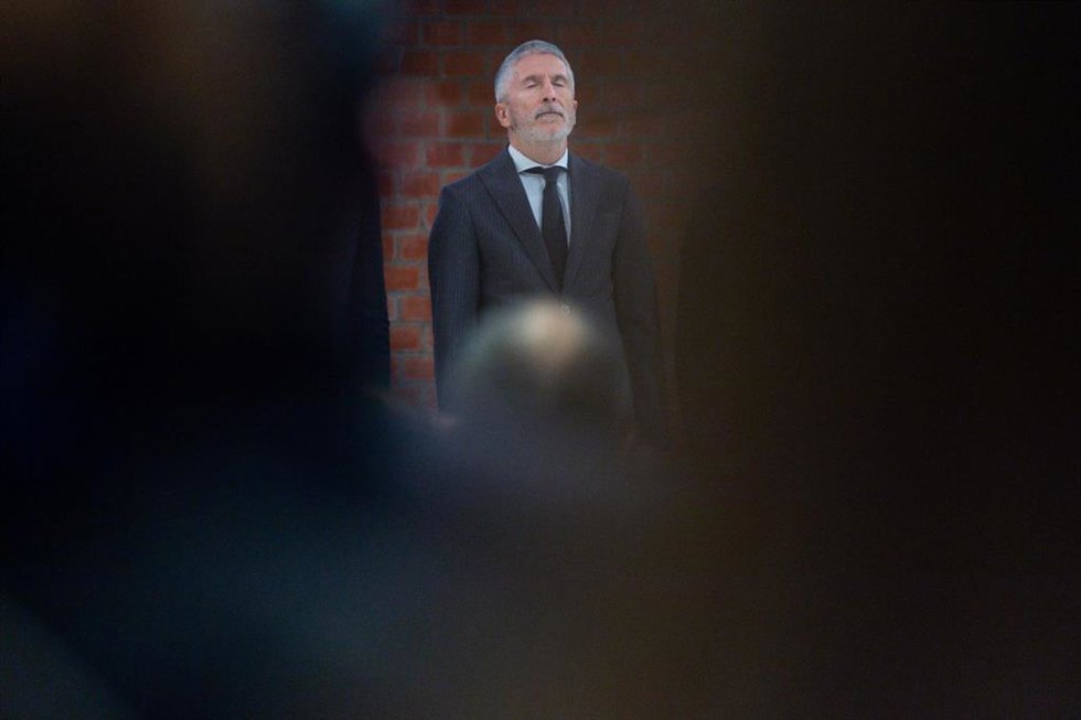 El ministro del Interior, Fernando Grande-Marlaska, durante el acto de entrega de medallas al Mérito de Protección Civil 