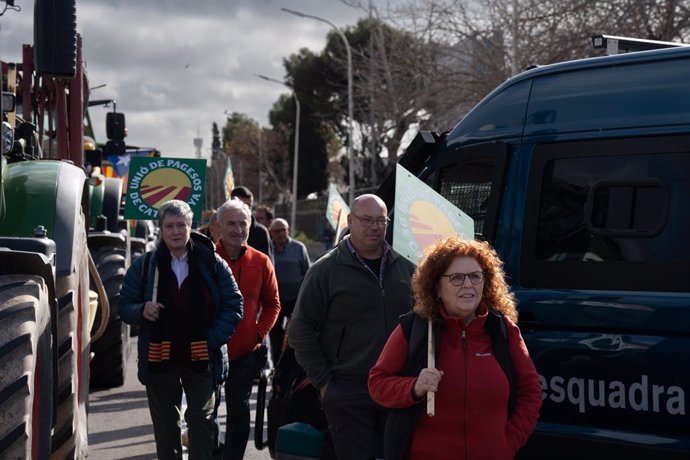 Els pagesos concentrats a Mercabarna