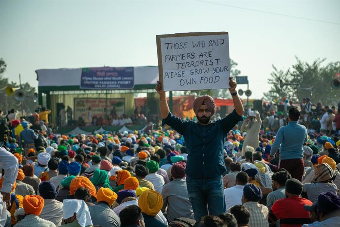 Archivo - Protestas agrícolas en India.