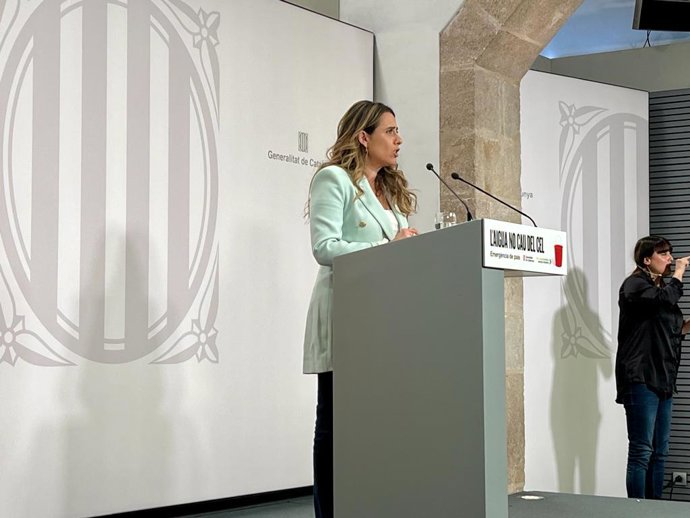 La portavoz del Govern, Patrícia Plaja, en rueda de prensa