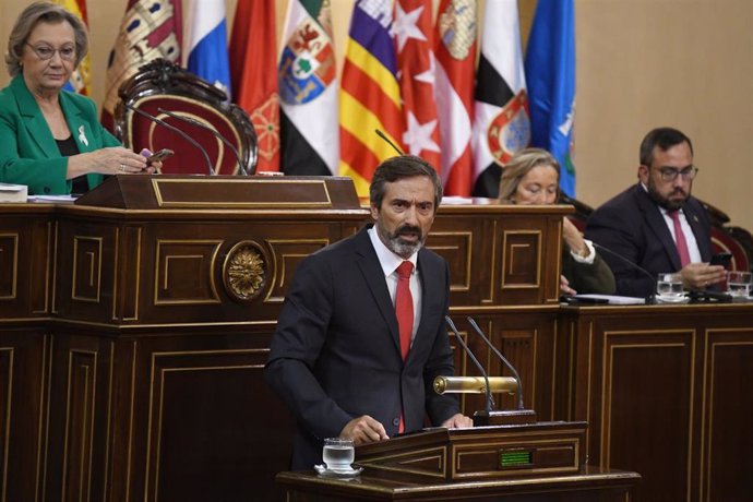 Archivo - El senador en las Cortes Generales de España, Pedro Manuel Sanginés Gutiérrez.