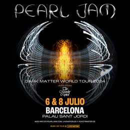 Cartel de los conciertos de Pearl Jam en Barcelona
