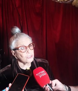 La actriz Lola Herrera como invitada de honor en el acto del Gremi de Restauració de Barcelona por la fiesta municipal de Santa Eullia, en la Sala La Paloma en Barcelona (Catalunya, España) el 13 de febrero de 2024