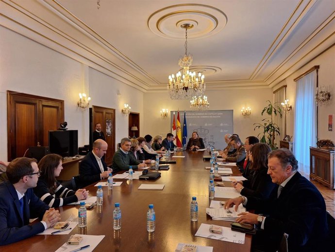 La Comisión de Asistencia a la subdelegada del Gobierno en Segovia, Marian Rueda.