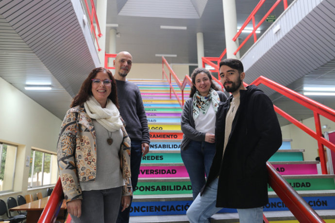 De izquierda a derecha, Francisco García, Rosario Castillo, Bárbara Luque y Sebastián Vivas.