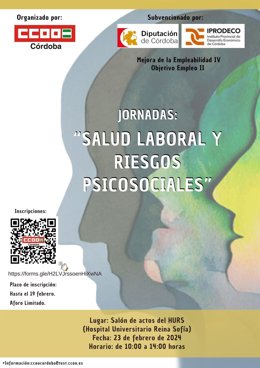 Cartel de las jornadas 'Salud laboral y riesgos psicosociales'.