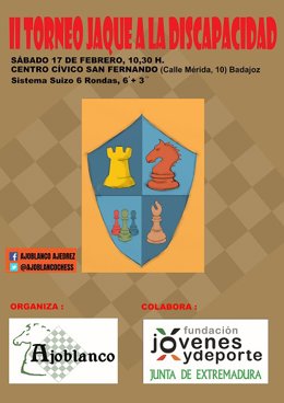 Cartel del Torneo Jaque a la Discapacidad