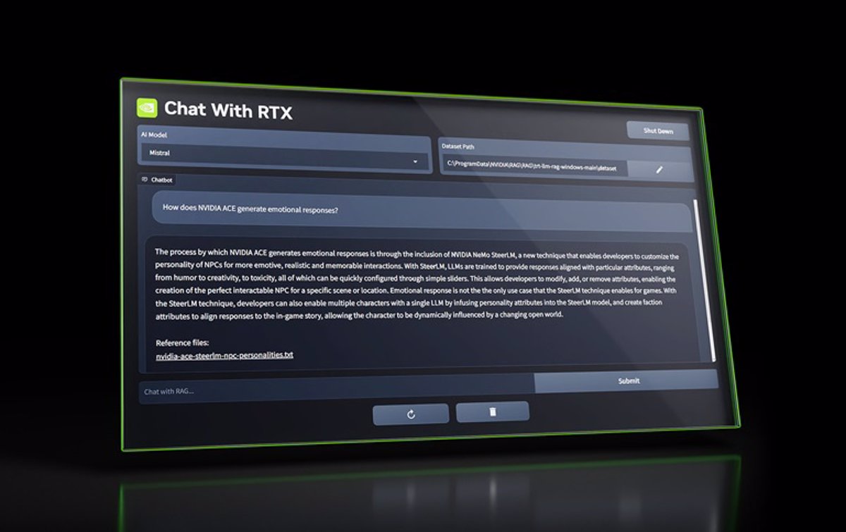 Pas een chatbot aan met Nvidia’s RTX-tool zonder dat je een internetverbinding nodig hebt